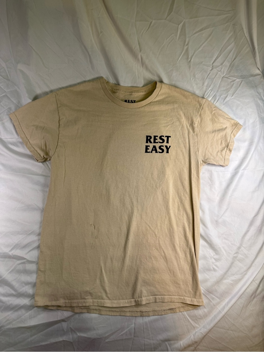 Rest Easy Men's Crewneck T-Shirt in Beige